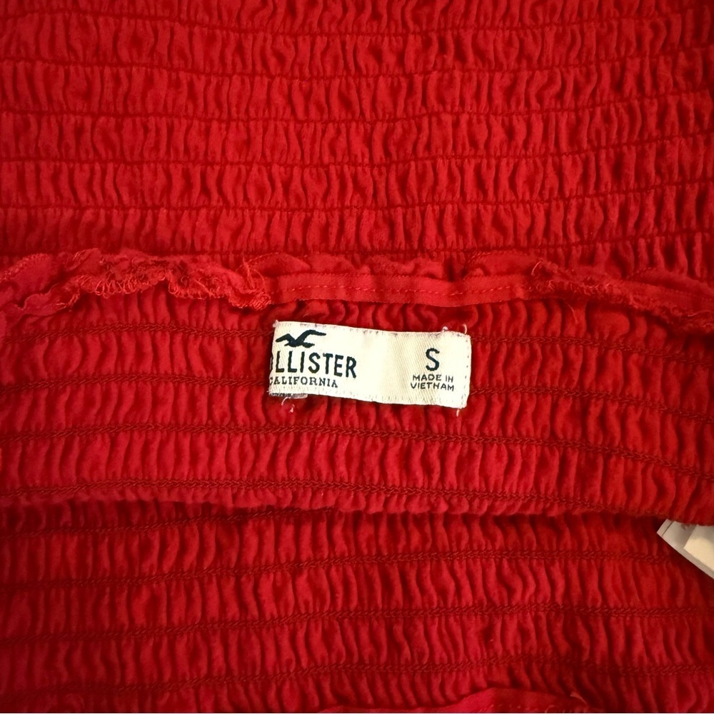 EUC Hollister Smocked Lettuce Edge Tube Top - Picture 3 of 8